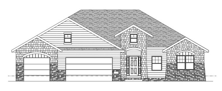 modern cottage front of home